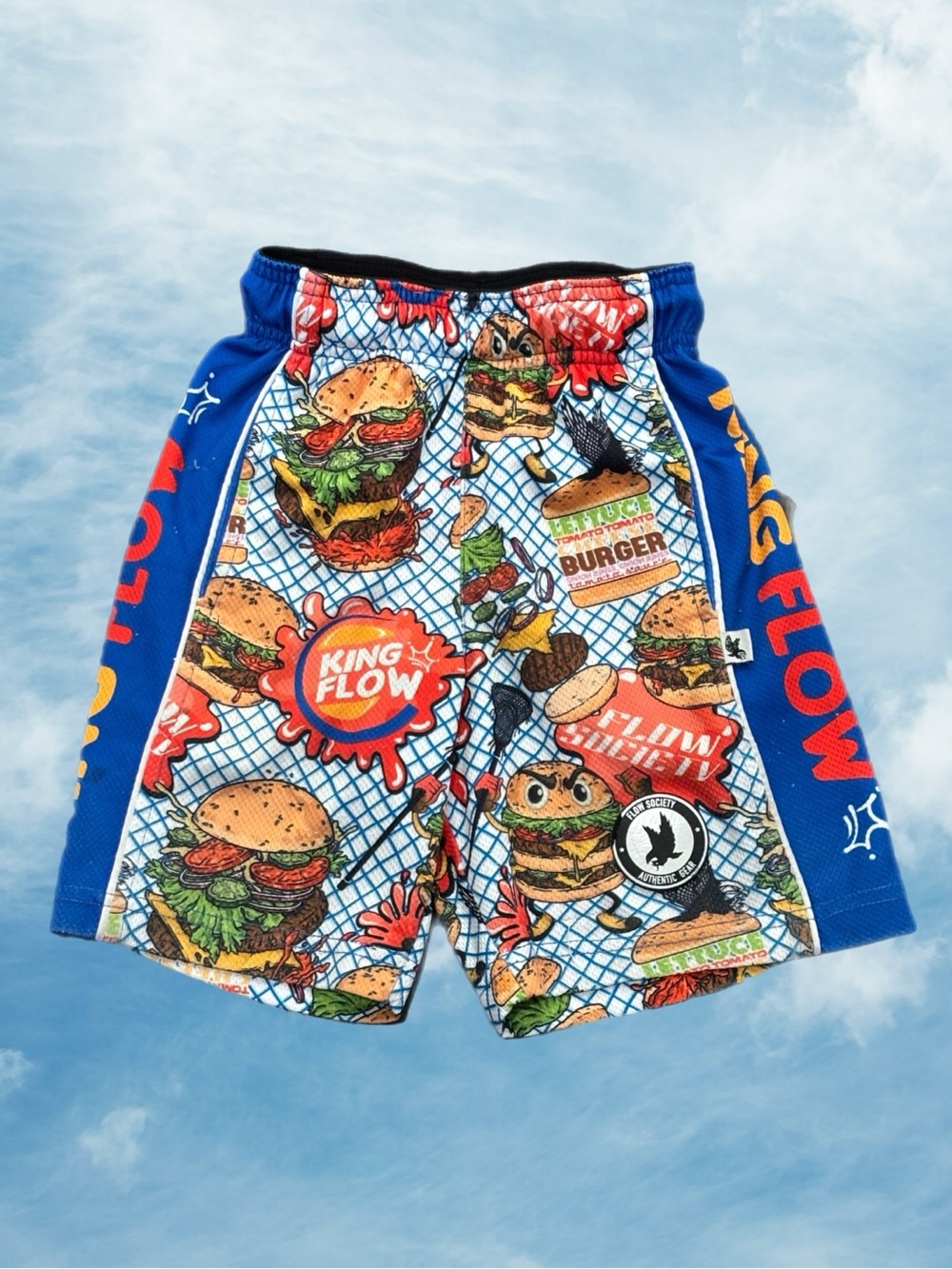 Flow Society Youth Burger Basketball Shorts Size 2XS | King Flow